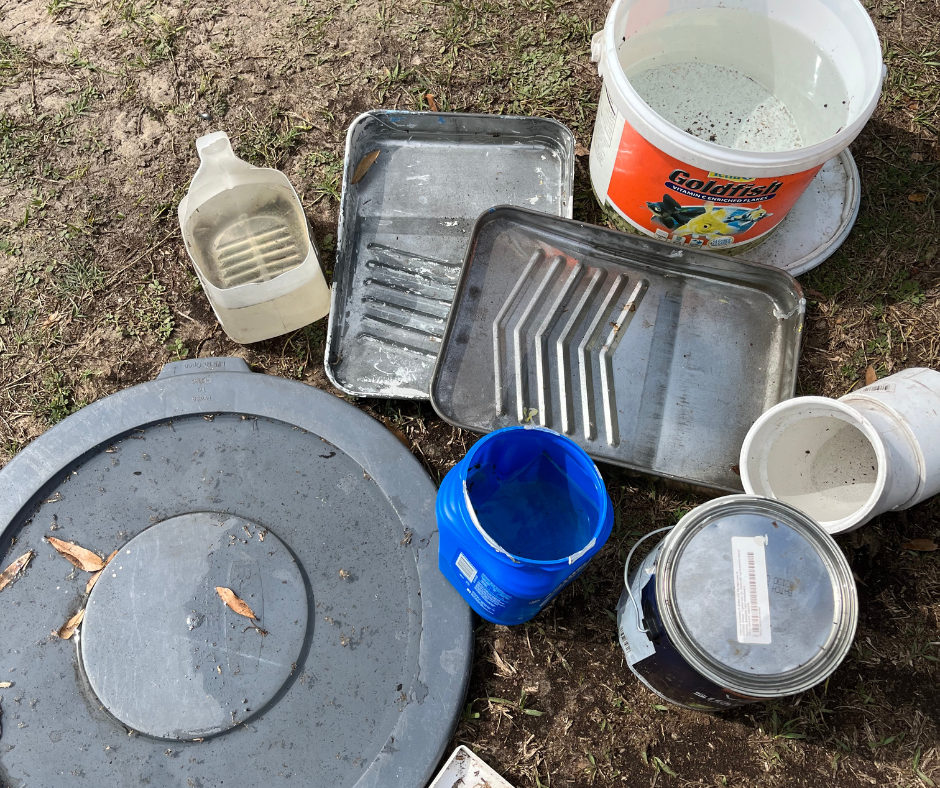 containers full of water