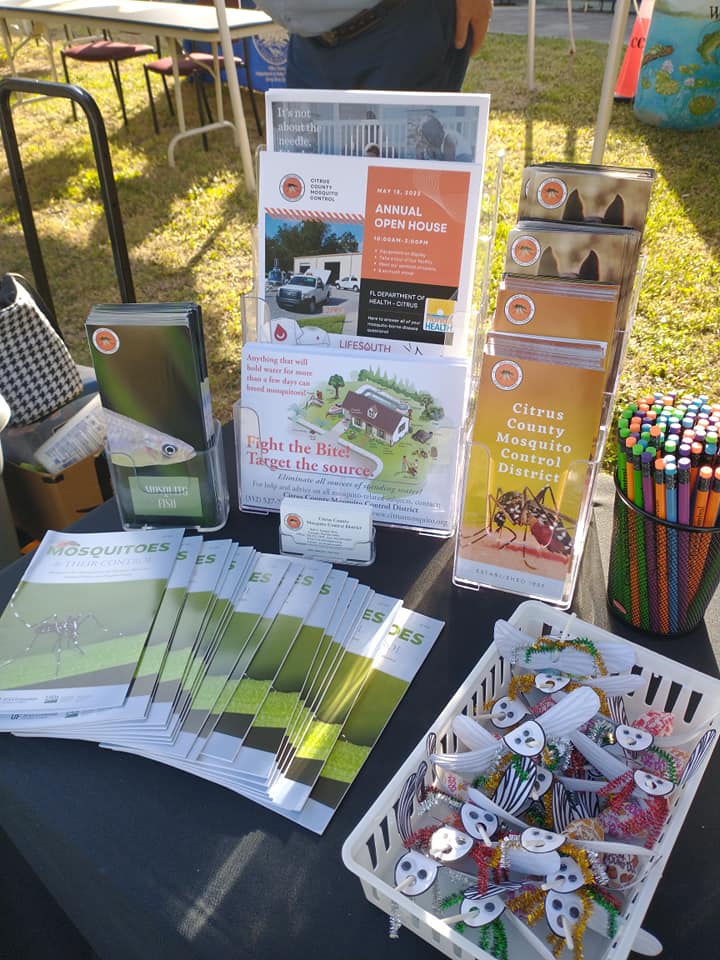 brochures on table