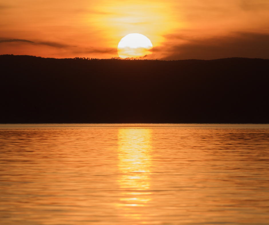 lake at dusk